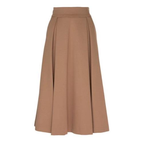 Tulip Midi Rok Milano Rits Vicario Cinque , Brown , Dames