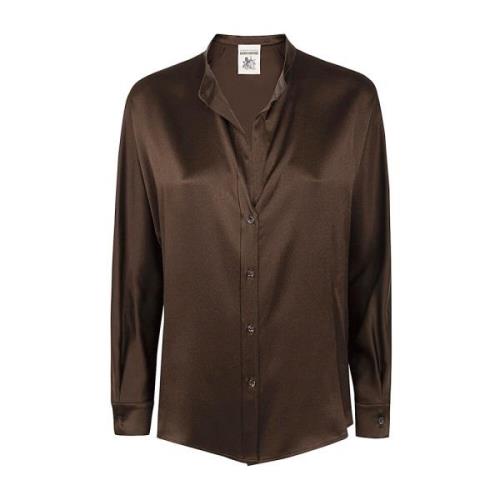 Donkerbruine Jeanne Shirt Semicouture , Brown , Dames