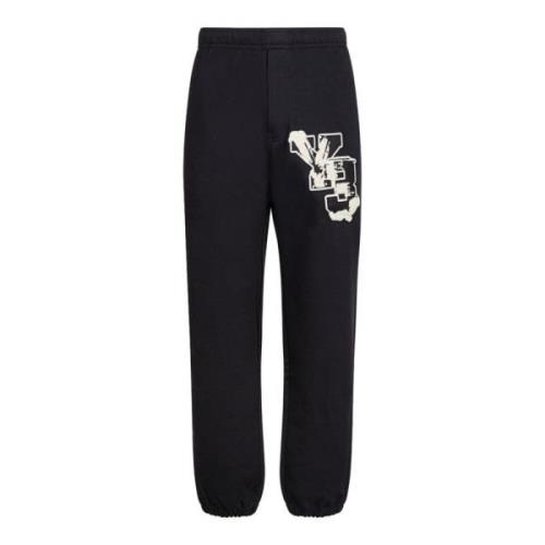 Grafische Zwarte Broek Elastische Taille Y-3 , Black , Dames