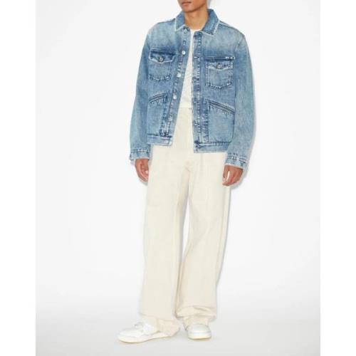 Denimjack met Jango-stijl Isabel Marant , Blue , Heren