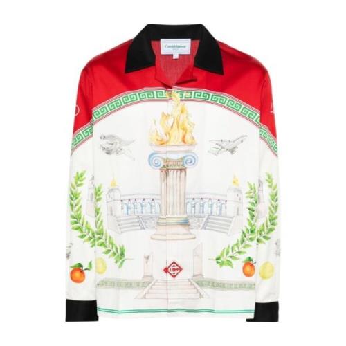 Unieke Games Print Camp Kraag Shirt Casablanca , Multicolor , Heren