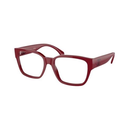 Rood Montuur Zonnebril Chanel , Red , Unisex