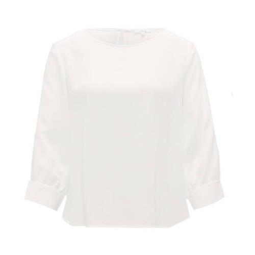 Elegante Blouse met Lange Mouwen Opus , Beige , Dames