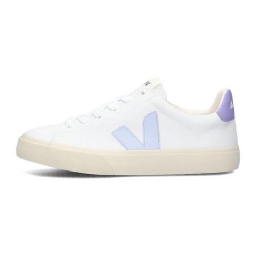 Witte Canvas Lage Sneakers Campo Veja , White , Dames