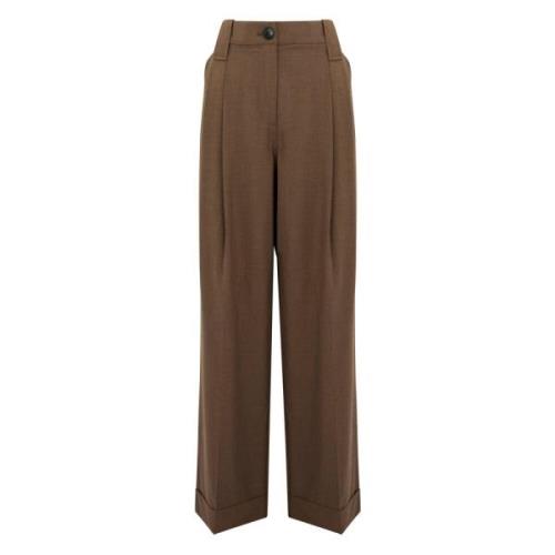 Bruine Stijlvolle Broek Ganni , Brown , Dames