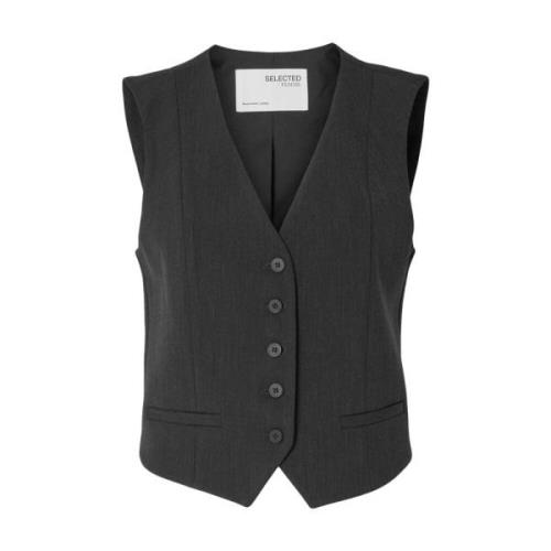 Zwart Gilet Vest Selected Femme , Gray , Dames