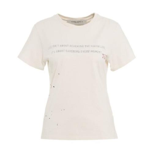 Witte T-shirts & Polos Aw24 Golden Goose , White , Dames