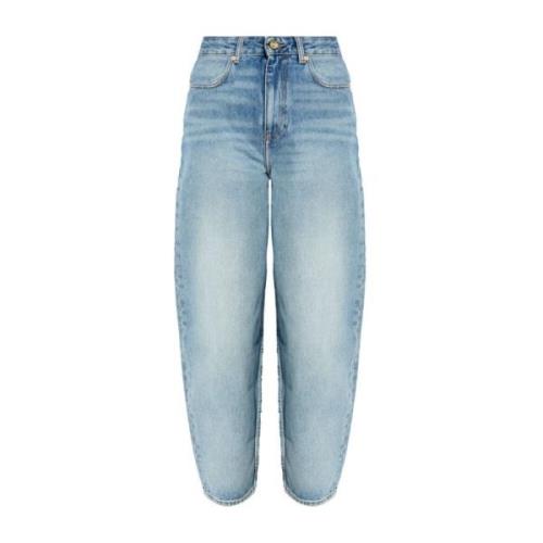 Heldere Blauwe Denim Jeans Ganni , Blue , Dames