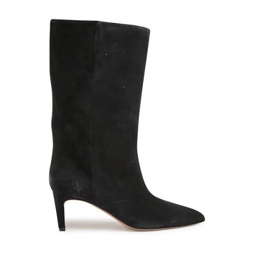 Zwarte Leren Laarzen Paris Texas , Black , Dames