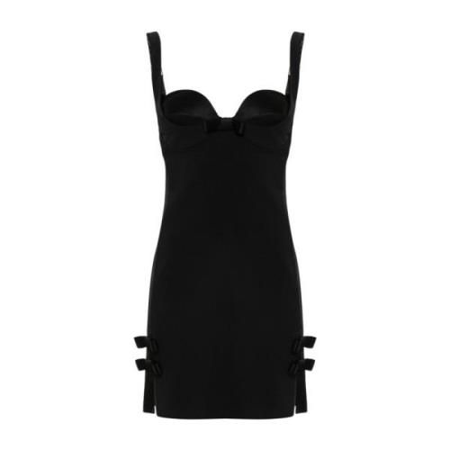 Zwarte Strikjurk met Bustier Halslijn Elisabetta Franchi , Black , Dam...