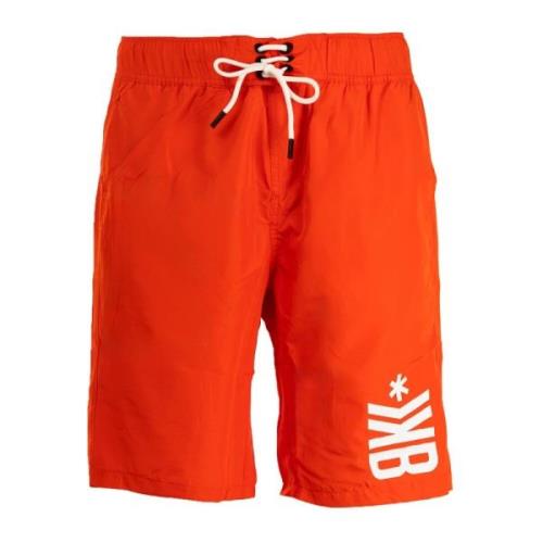 Trendy Oranje Strand Boxershorts voor Mannen Bikkembergs , Orange , He...