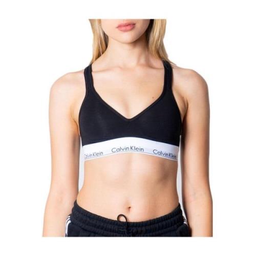 Print V-hals Damesondergoed Calvin Klein , Black , Dames