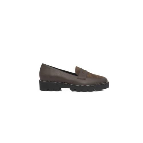 Dames Loafers Zilver Details Rubberen Zool Cerruti 1881 , Brown , Here...