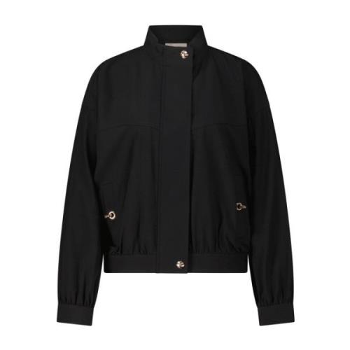 Gouden Detail Blouson Jas Liu Jo , Black , Dames