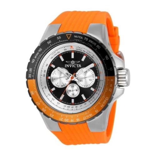 Aviator Quartz Horloge - Zwarte Wijzerplaat Invicta Watches , Gray , H...