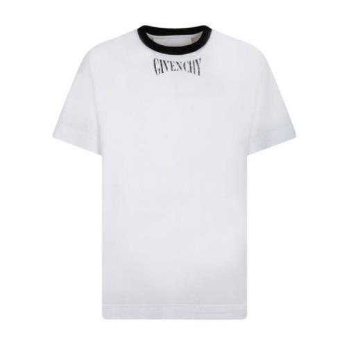 Logo Print White T-Shirt Givenchy , White , Heren