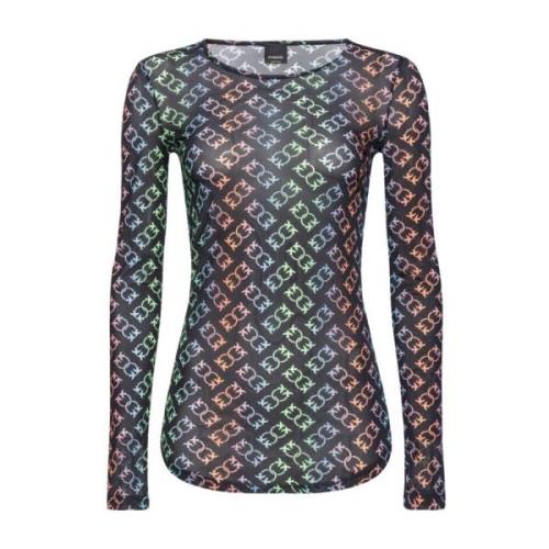 Multikleur Trui met Monogram Print Pinko , Multicolor , Dames