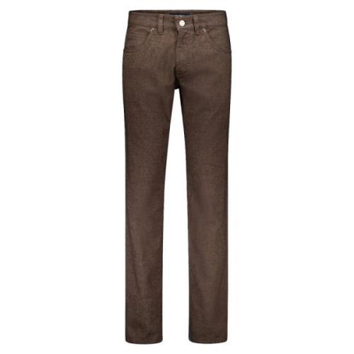 Moderne Fit 5-Pocket Broek Gardeur , Brown , Heren