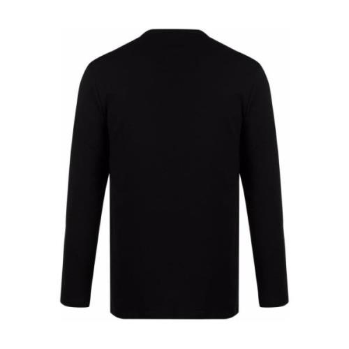 Zwarte Henley Katoenen Stretch Jersey Tom Ford , Black , Heren