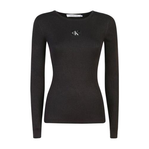 Zwarte Sweaters Collectie Calvin Klein Jeans , Black , Dames