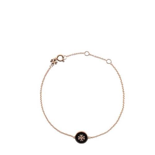 Charm Logo Goud Metalen Armband Tory Burch , Yellow , Dames