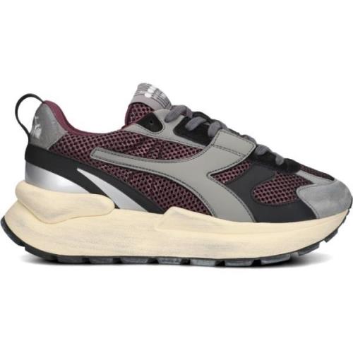 Mesh Runner Sneakers Grijs Diadora , Multicolor , Dames