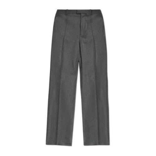 Wollen gekreukte broek Bottega Veneta , Gray , Heren