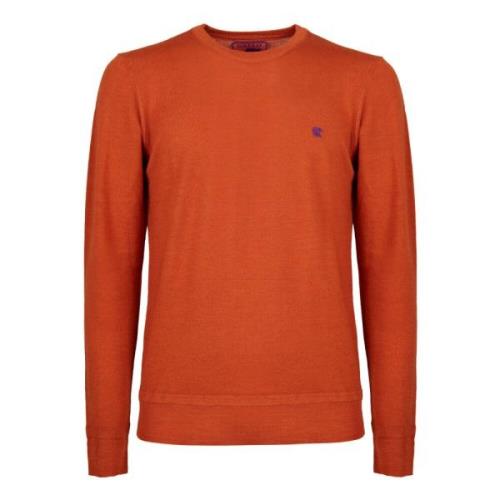 Oranje Wol Crew-Neck Sweater Gallo , Orange , Heren