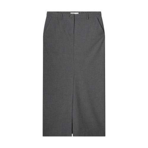 Stretch Viscose Blend Rok Summum Woman , Gray , Dames