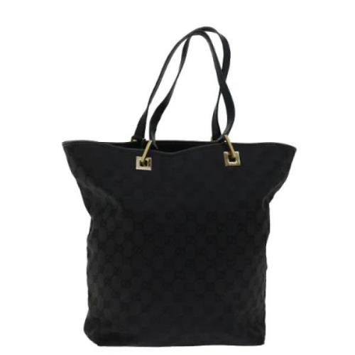 Pre-owned Canvas totes Gucci Vintage , Black , Dames