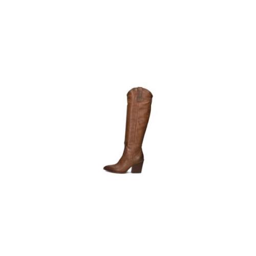 Cowboy laarzen in cognac leer Notre-v , Brown , Dames