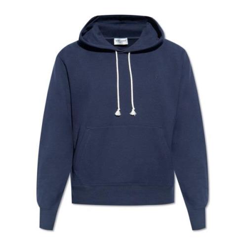 Hoodie met logo Saint Laurent , Blue , Heren