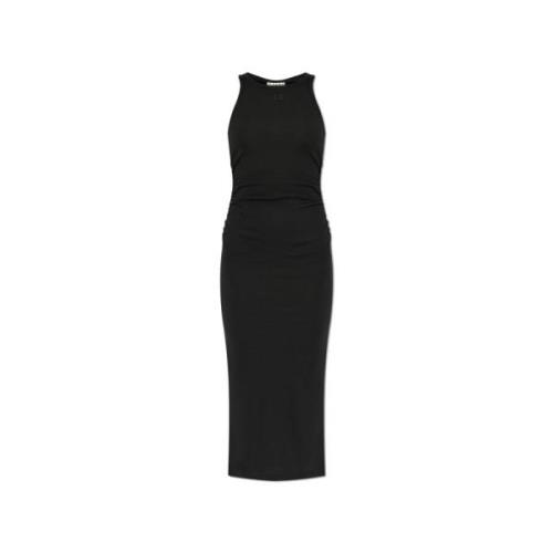 Gestreepte jurk Ganni , Black , Dames