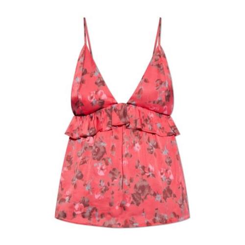 Bloemenmotief top Ganni , Pink , Dames