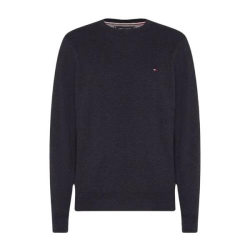 Luxe Gebreide Trui Tommy Hilfiger , Black , Heren