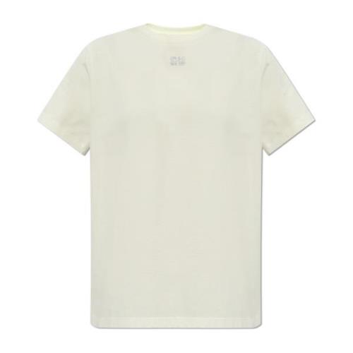 Logo T-shirt Ganni , White , Dames