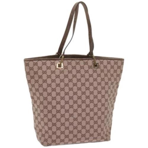 Pre-owned Canvas totes Gucci Vintage , Brown , Dames