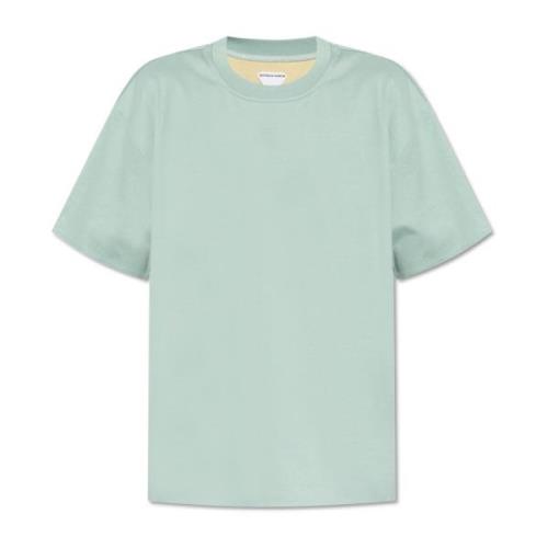 Katoenen t-shirt Bottega Veneta , Blue , Heren