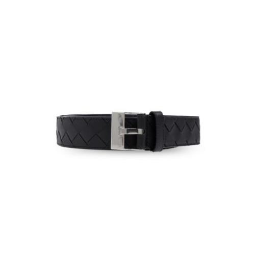 Leren riem Bottega Veneta , Black , Heren