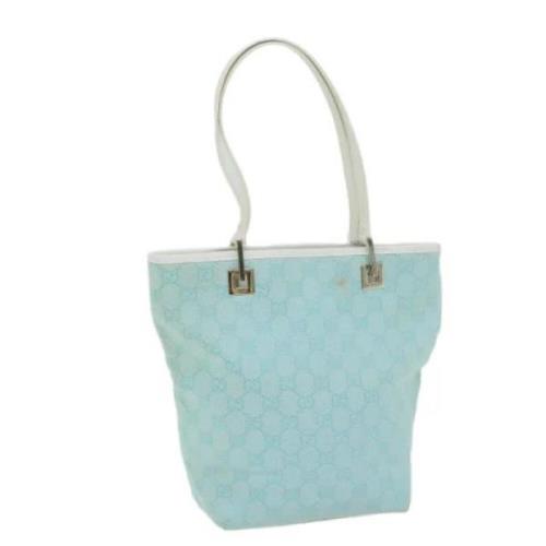 Pre-owned Canvas totes Gucci Vintage , Blue , Dames