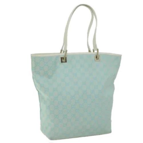 Pre-owned Canvas totes Gucci Vintage , Blue , Dames