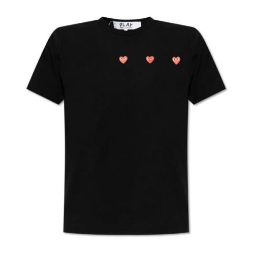 T-shirt met logo Comme des Garçons Play , Black , Heren