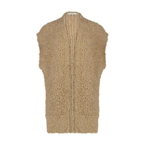 Gilly Lurex Vest Nukus , Brown , Dames