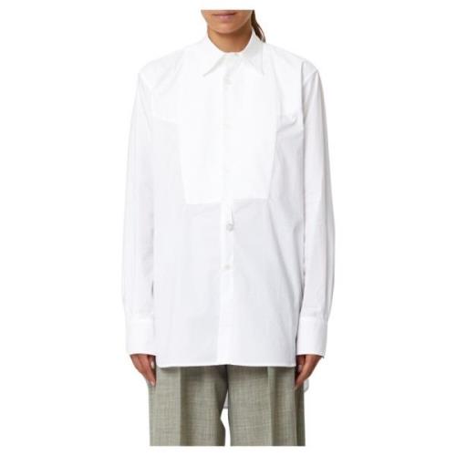 Moderne Tuxedo Overhemd Plan C , White , Dames