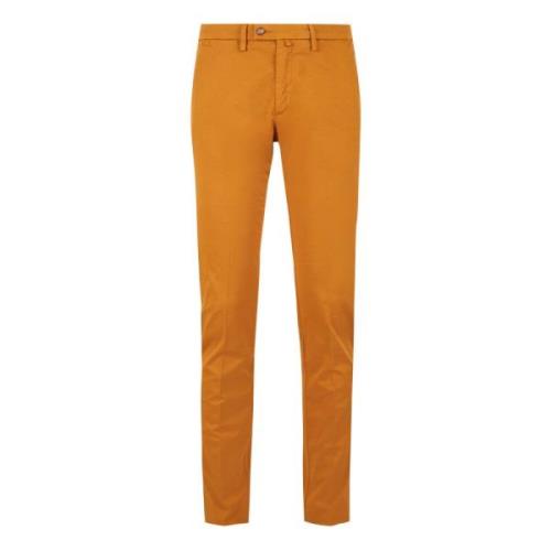 Gele Chino Lange Broek Gallo , Yellow , Heren