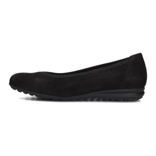 Elegante Zwarte Ballerina's Gabor , Black , Dames