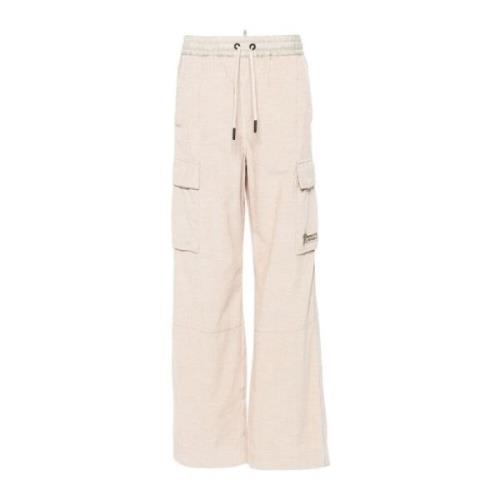 Reflecterende Corduroy Cargo Broek Moncler , Beige , Dames