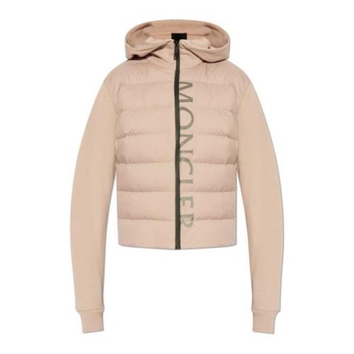 Sweatshirt met gewatteerde voorkant Moncler , Pink , Dames