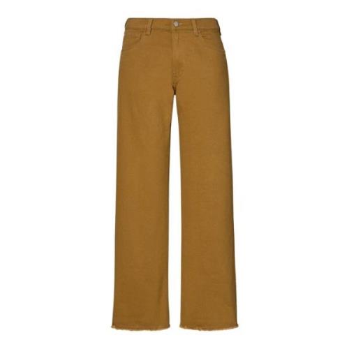 Boyfriend Broek Rechte Snit Enkel Lengte Massimo Alba , Brown , Dames