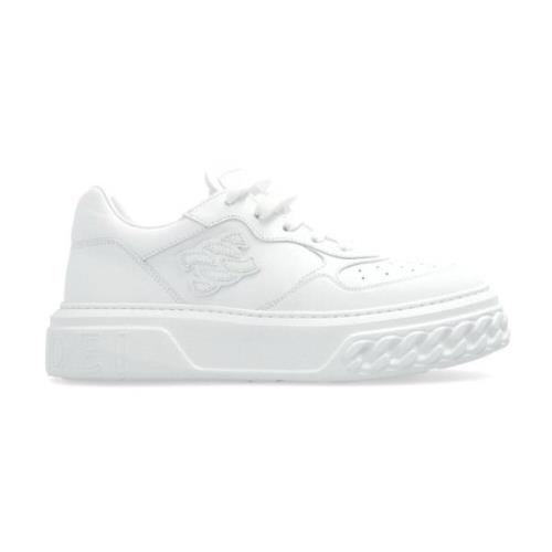 Witte Geperforeerde Sneakers Casadei , White , Dames